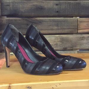 Cole Haan Nike Air Stitched Striped Heels